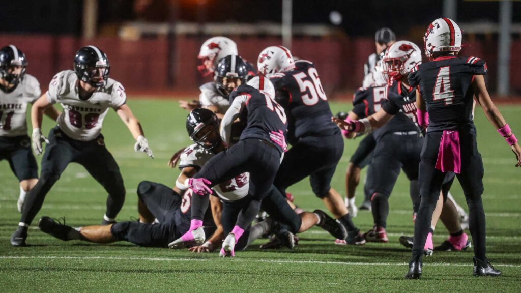 Lawrence High football vs. Shawnee Mission North, Week 7-33