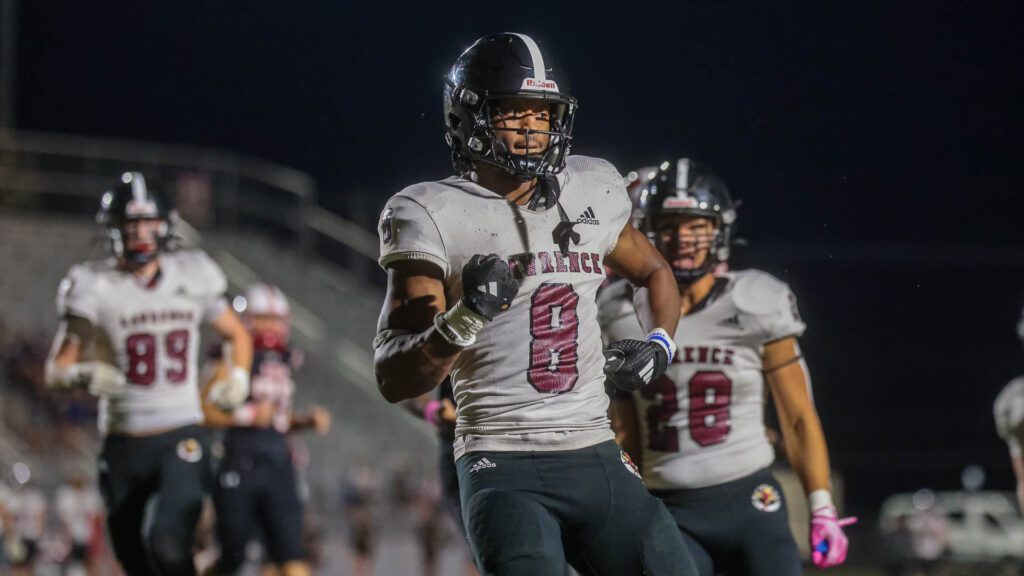 Lawrence High football vs. Shawnee Mission North, Week 7-37